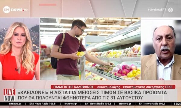 Ο Παναγιώτης Καλόφωνος, οικονομολόγος στο «Live Now»