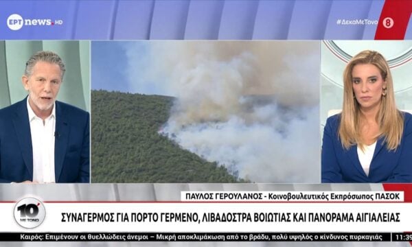 Ο Παύλος Γερουλάνος, Κοινοβουλευτικός Εκπρόσωπος ΠΑΣΟΚ, στο ERTNews