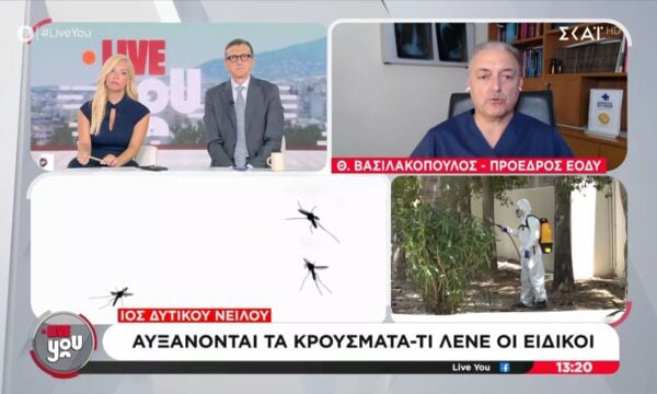 Ο πρόεδρος του ΕΟΔΥ, Θ. Βασιλακόπουλος για τον ιό του Δυτικού Νείλου
