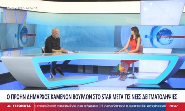 Ο πρώην Δήμαρχος Καμένων Βούρλων Γιάννης Συκιώτης στο STAR