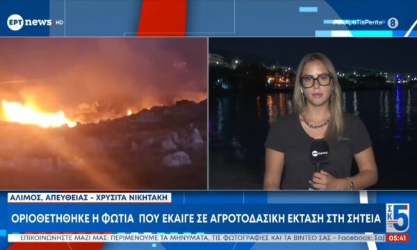 Οριοθετήθηκε η φωτιά που έκαιγε σε αγροτοδασική έκταση στη Σητεία