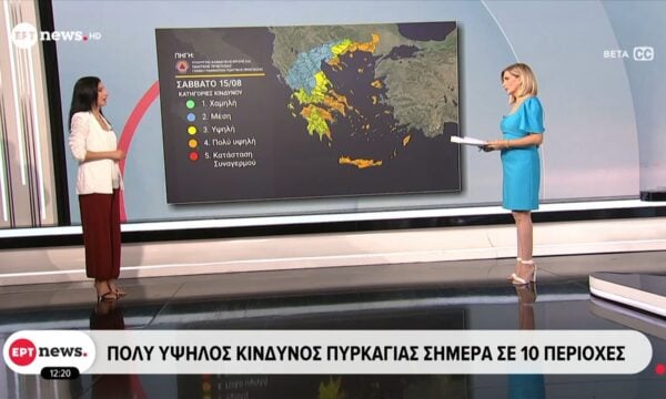 Πολύ υψηλός κίνδυνος πυρκαγιάς σήμερα σε 10 περιοχές – Αναστασία Τυράσκη, μετεωρολόγος