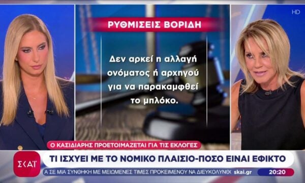 Προεκλογική καμπάνια κάνει ο Κασιδιάρης – Η Α. Κανδύλη εξηγεί αν είναι νομικά εφικτό να κατέβει στις εκλογές
