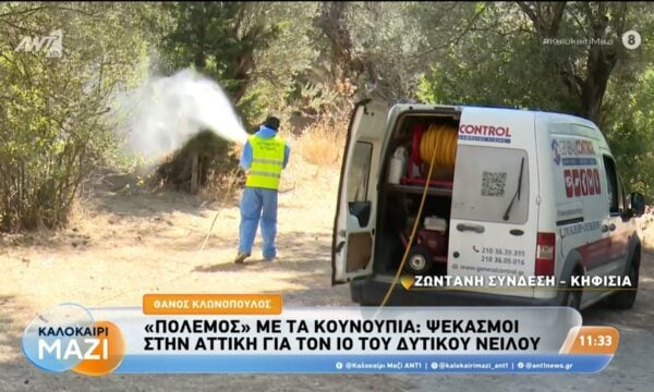 Ψεκασμοί στην Αττική για τον ιό του Δυτικού Νείλου – Καλοκαίρι Μαζί – 25/08/2026
