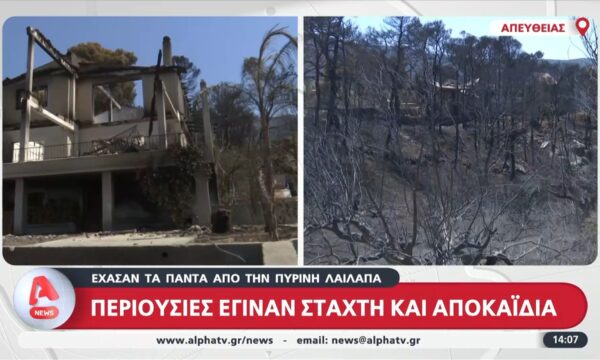 Πυρκαγιές: Περιουσίες έγιναν στάχτη και αποκαΐδια