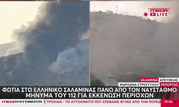 Πυρκαγιές σε Κερατέα, Σαλαμίνα & Βοιωτία – Ήχησε το 112