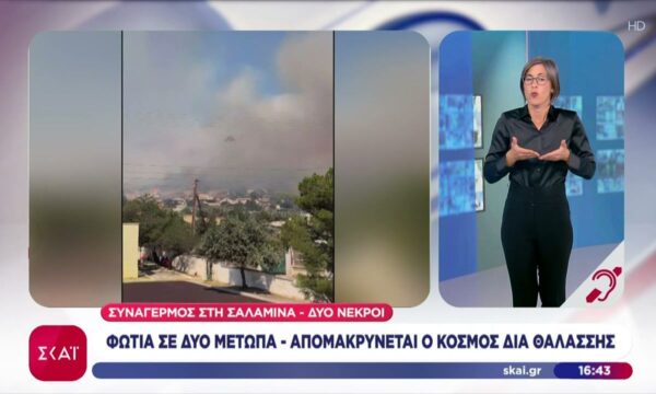 Πυρκαγιές στη Σαλαμίνα: Εντοπίστηκαν δύο σοροί αγνώστων στοιχείων στην περιοχή Περιστέρια