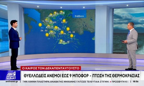 Ριπές ανέμου πάνω από 100 χιλιόμετρα σε Κάρυστο και Πεντέλη
