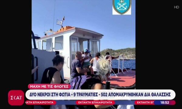 Σαλαμίνα: Εικόνες από την δια θαλάσσης απομάκρυνση πάνω από 500 πολιτών – Μάχη με τις αναζωπυρώσεις