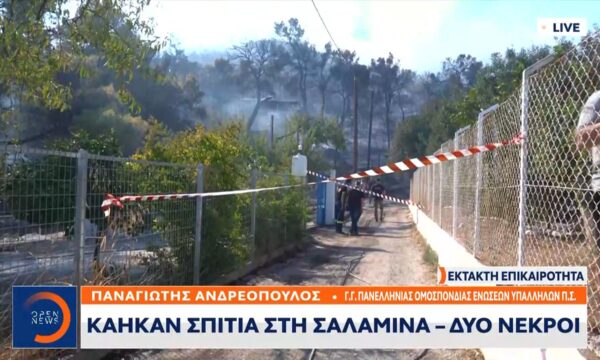 Σαλαμίνα: Το ηλικιωμένο ζευγάρι εγκλωβίστηκε στο σπίτι του και δεν τα κατάφερε