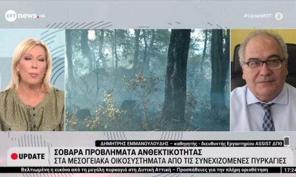 Σοβαρά προβλήματα ανθεκτικότητας στα μεσογειακά οικοσυστήματα από τις συνεχιζόμενες πυρκαγιές