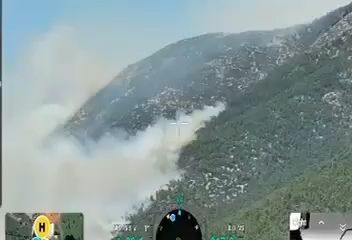 Συγκλονιστικά είναι τα πλάνα που καταγράφει drone από τη φωτιά στο Πόρτο Γερμανό