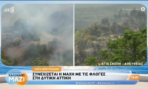 Συνεχίζεται η μάχη με τις φλόγες στη Δυτική Αττική – Καλοκαίρι Μαζί – 03/08/2026