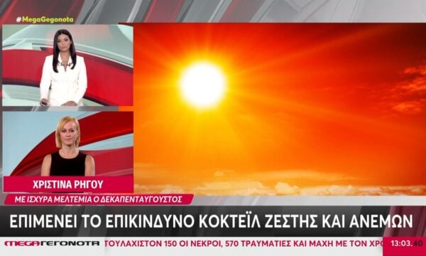 Συνεχίζεται το κοκτέιλ ζέστης και ισχυρών ανέμων