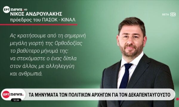 Τα μηνύματα των πολιτικών αρχηγών για τον Δεκαπενταύγουστο