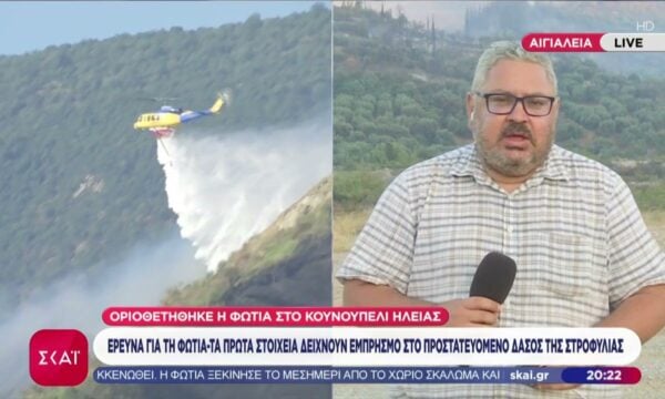 Τα πρώτα στοιχεία δείχνουν εμπρησμό στο προστατευόμενο δάσος της Στροφυλιάς