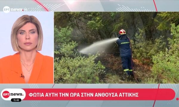 Τελευταία εξέλιξη: Φωτιά αυτήν την ώρα στην Ανθούσα Αττικής