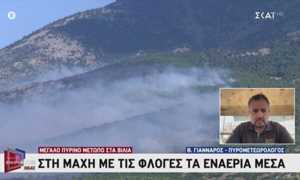Θ. Γιάνναρος – Πυρομετεωρολόγος για τα μεγάλα πύρινα μέτωπα