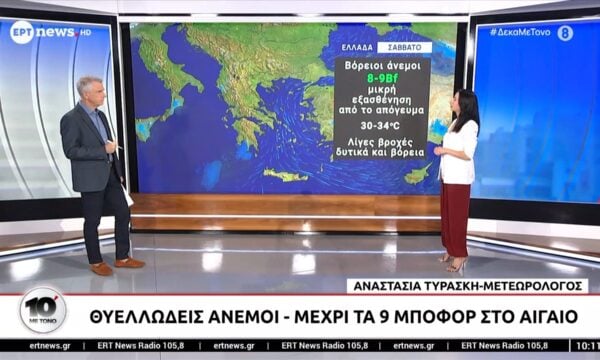 Θυελλώδεις άνεμοι – Μέχρι τα 9 μποφόρ στο Αιγαίο