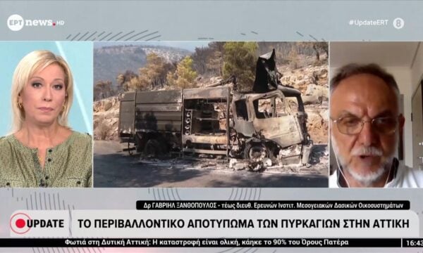 Το περιβαλλοντικό αποτύπωμα των πυρκαγιών στην Αττική