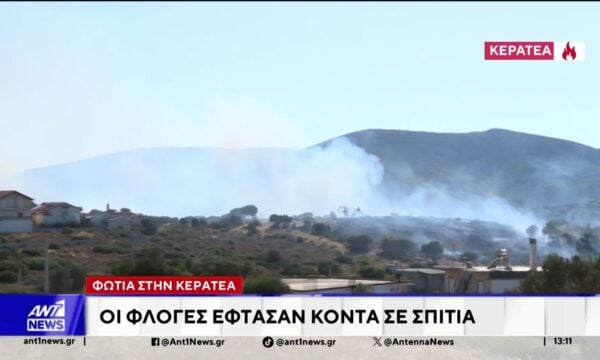 Υπό πλήρη έλεγχο τέθηκαν τα πύρινα μέτωπα σε Κερατέα και Σαλαμίνα