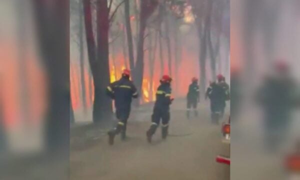 Βίντεο από τα πύρινα μέτωπα: Πυροσβέστες επιχειρούν περικυκλωμένοι από τη φωτιά