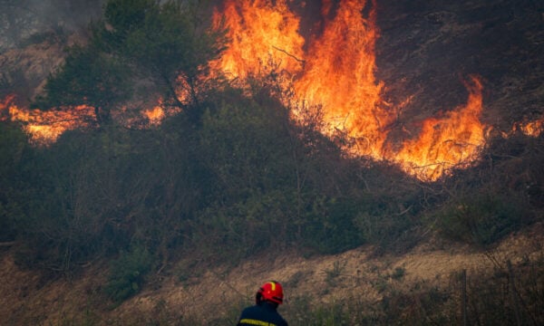 Φωτιά στην Καβάλα, στην περιοχή Χρυσόκαστρο – Σηκώθηκε ελικόπτερο