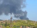 Φωτιά στο Ελληνικό Σαλαμίνας: Ρίψεις νερού από 3 αεροπλάνα και 1 ελικόπτερο