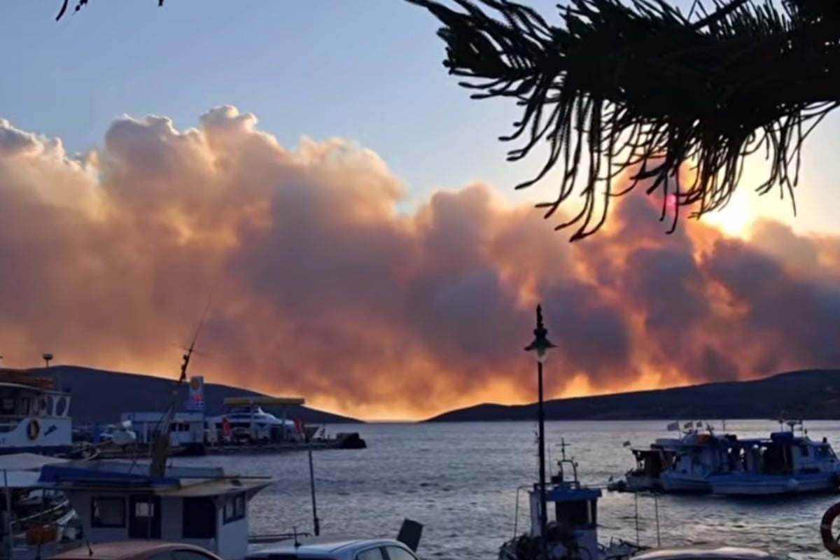 Φωτιά στη Σκύρο: Ξεκίνησαν ξανά οι εναέριες ρίψεις – Μάχη με τους ισχυρούς ανέμους 7 μποφόρ