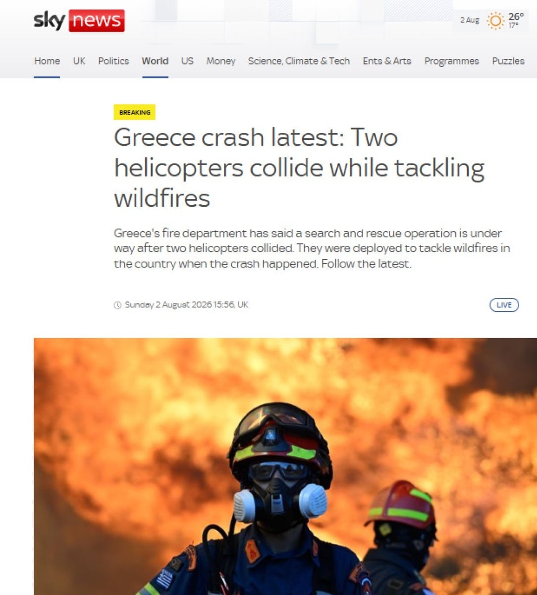 Σύγκρουση δύο πυροσβεστικών ελικοπτέρων στην Ψάθα πρώτο θέμα σε διεθνή ΜΜΕ 13 Σύγκρουση δύο πυροσβεστικών ελικοπτέρων στην Ψάθα πρώτο θέμα σε διεθνή ΜΜΕ