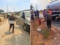 Κλιμάκιο του ΣΥΡΙΖΑ στις πυρόπληκτες περιοχές της Δυτικής Αττικής – Παρέδωσε 1.500 μπουκάλια νερό σε πυροσβέστες και εθελοντές