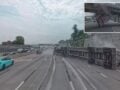 Τροχαίο στη Νέα Υόρκη: Φορτηγό προσέκρουσε σε γέφυρα και ανατράπηκε σε αυτοκινητόδρομο (ΒΙΝΤΕΟ)