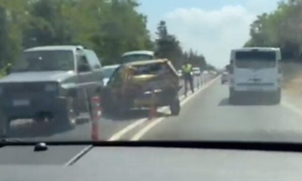 Καραμπόλα στον ΒΟΑΚ γιατί οι οδηγοί χάζευαν άλλο τροχαίο