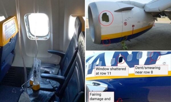 Ryanair: Υπολείμματα πτηνών στον κινητήρα του Boeing με το σπασμένο παράθυρο που «ρούφηξε» επιβάτη – Πόρισμα του NTSB