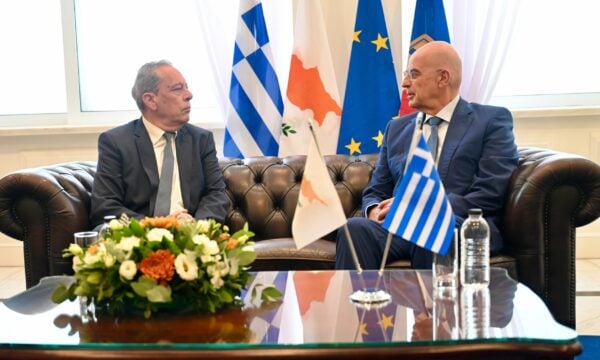 Δένδιας: Κύπρος και Ελλάδα συνιστούν άξονα σταθερότητας και ασφάλειας στην Ανατολική Μεσόγειο