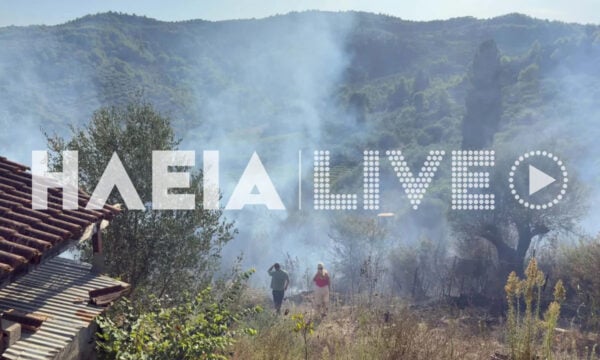 Φωτιά στην Ηλεία στην περιοχή Χειμαδιό: Ρίψεις νερού από 3 αεροσκάφη