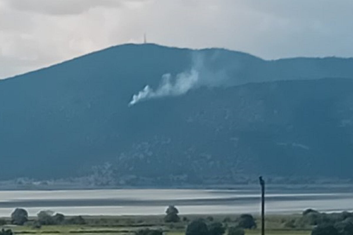 Φωτιά στις Πρέσπες σε δάσος στο όρος Ντέβας – Εναέρια μέσα στο σημείο