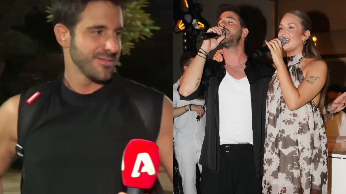 Γιώργος Λιβάνης: Αμήχανος μπροστά στην κάμερα του ALPHA – Πώς απάντησε στις φήμες χωρισμού με την Ανδρομάχη (Βίντεο)