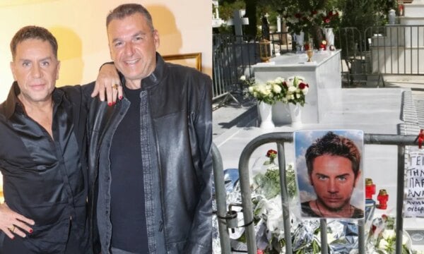 Γιώργος Μαζωνάκης: Με σκυμμένο κεφάλι πάνω από τον τάφο του – Η κίνηση του Γιώργου Λιάγκα συγκίνησε τους πάντες