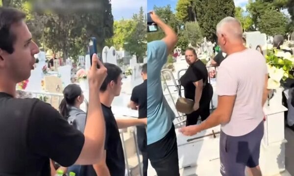 Μαζωνάκης: Ένταση στην κηδεία του, αποδοκιμασίες στην αδελφή του – Οι εικόνες που δεν έδειξαν οι κάμερες (Βίντεο)