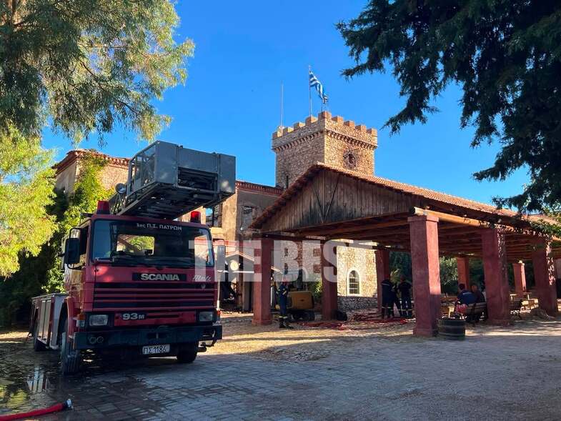 Achaia Clauss: Η εικόνα της καταστροφής από τη φωτιά στο εμβληματικό οινοποιείο της Πάτρας – Ματαιώθηκε ο Ανοιχτός Τρύγος