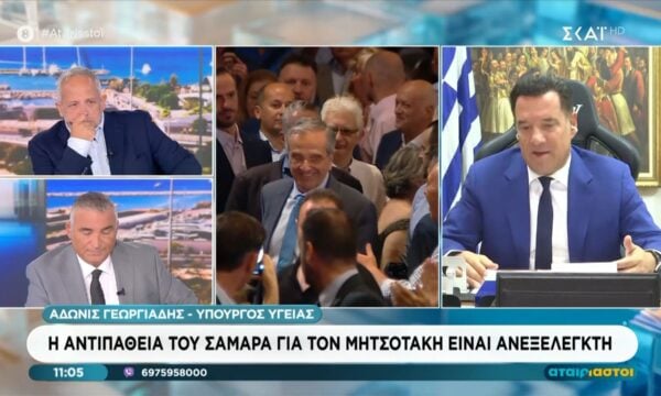 Α. Γεωργιάδης: «Η αντιπάθεια του Σαμαρά για τον Μητσοτάκης είναι ανεξέλεγκτη»