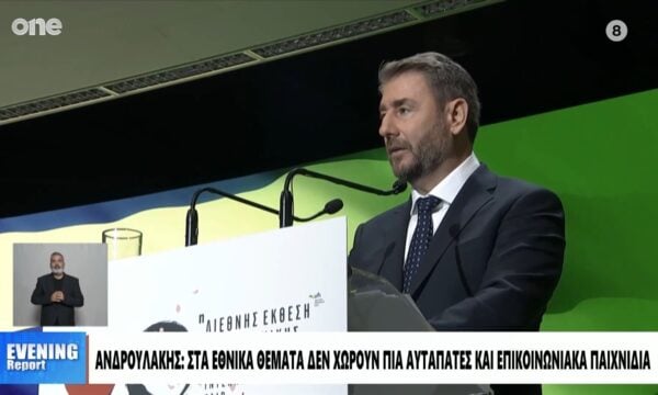 Ανδρουλάκης: Είναι «ήρεμα νερά», κύριοι της Νέας Δημοκρατίας, η θεωρία της «Γαλάζιας Πατρίδας»;