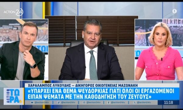 Χ. Λυκούδης για θάνατο Μαζωνάκη: «Υπάρχει θέμα ψευδορκίας γιατί όλοι οι εργαζόμενοι είπαν ψέματα με την καθοδήγηση του ζεύγους»