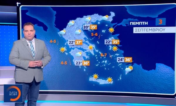 Δελτίο καιρού 02/09/2026