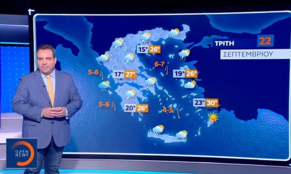 Δελτίο καιρού 21/09/2026