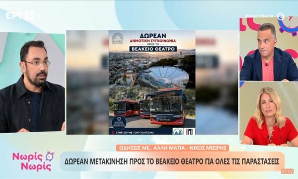 Δωρεάν μετακίνηση προς το Βεάκειο θέατρο για όλες τις παραστάσεις