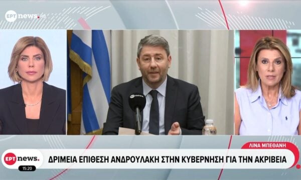 Δριμεία επίθεση Νίκου Ανδρουλάκη στην κυβέρνηση για την ακρίβεια