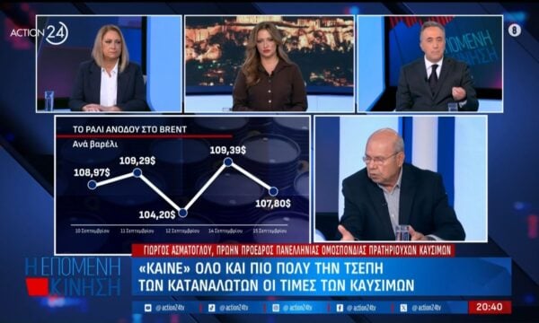 Γ.Ασμάτογλου: «Εάν σήμερα ξεκινούσε το πετρέλαιο θέρμανσης θα ήταν περίπου 2 ευρώ»