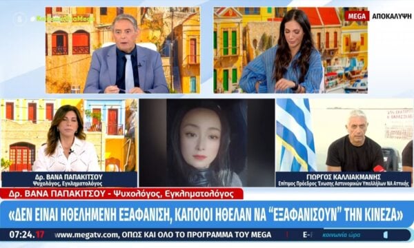 Γ. Καλλιακμάνης για Κινέζα μεταφράστρια: «Μπορεί κάποιος που δεν ήταν επαγγελματίας δολοφόνος να έκανε κακό σε αυτή την γυναίκα»
